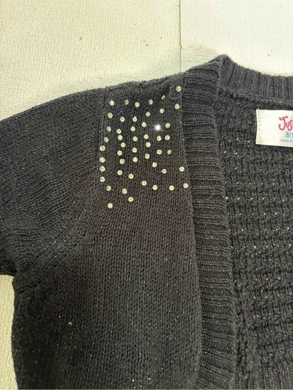 Size 8/10 Justice Shawl Sweater